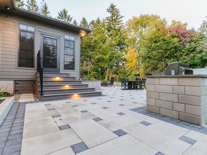 Modern landscaping that complements the clean lines and minimalism of a custom home