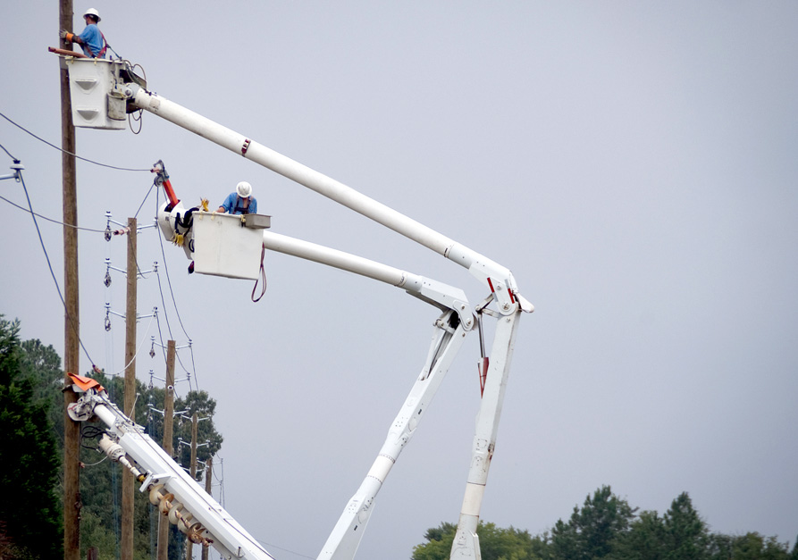 Overhead power line path and site conditions